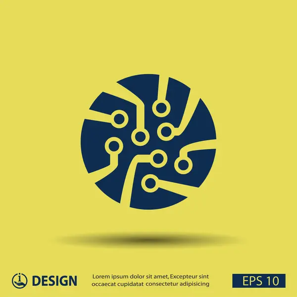 Pictograph van circuit board — Stockvector