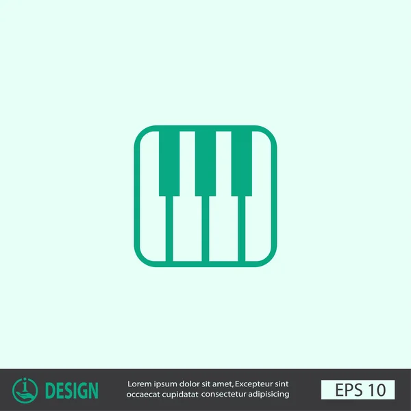 Ikona hudební klávesnice — Stockový vektor
