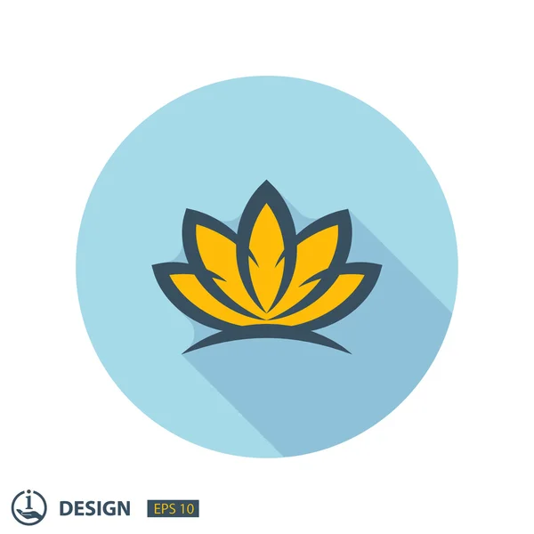 Ikona krásné Lotus — Stockový vektor