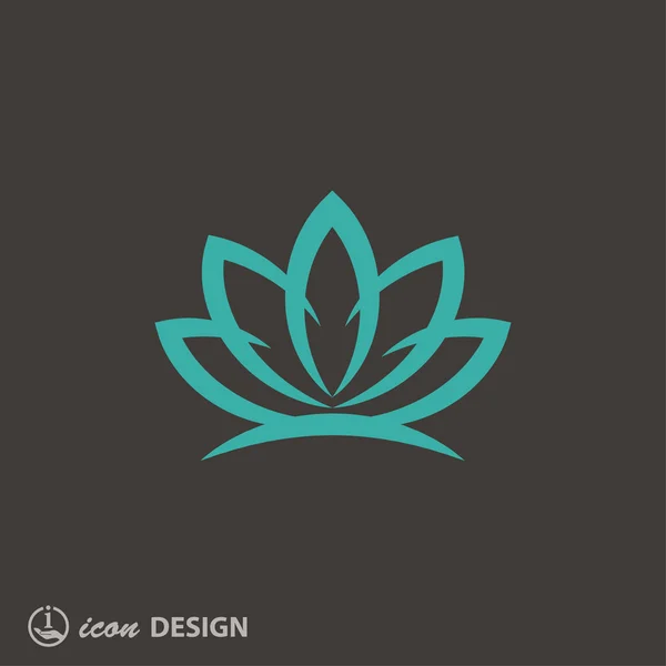 Pictogramme de fleur de lotus — Image vectorielle