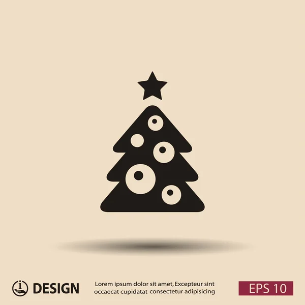 Pictograph van kerstboom — Stockvector