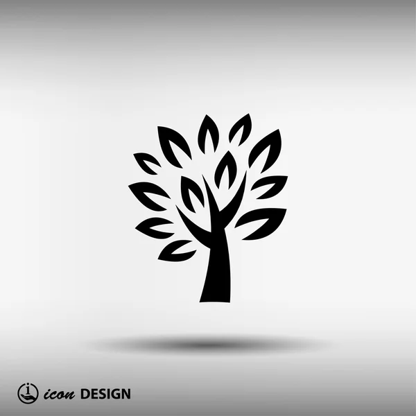 Pictografía del icono del árbol — Vector de stock