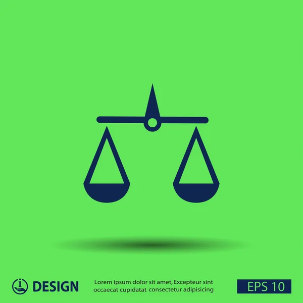 Escalas pictográficas de justicia — Archivo Imágenes Vectoriales