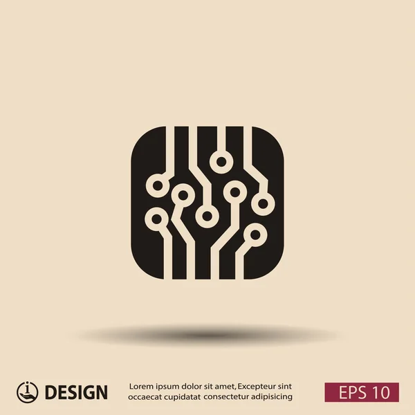 Pictograph of circuit board — Stock Vector