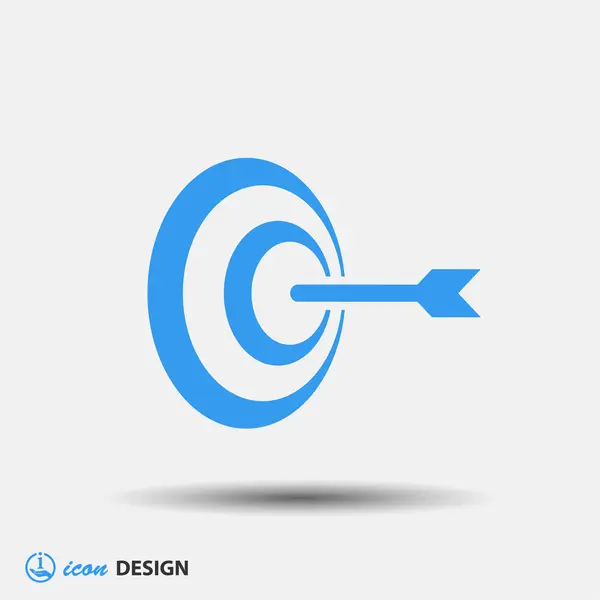 Pictograma do alvo com seta — Vetor de Stock