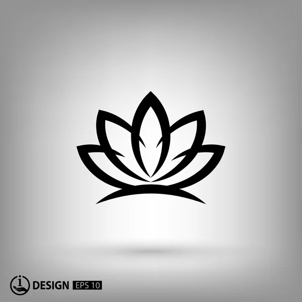 Pictograph of lotus flower — Stock Vector