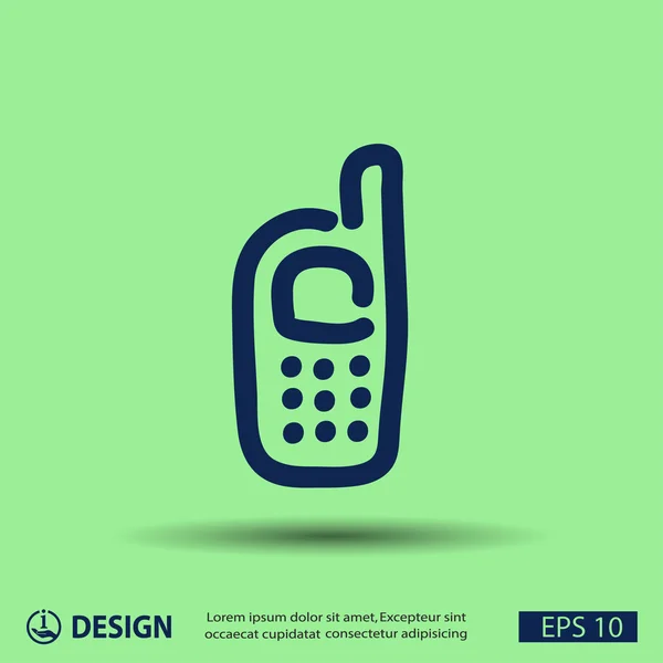 Pictografía del teléfono móvil — Archivo Imágenes Vectoriales