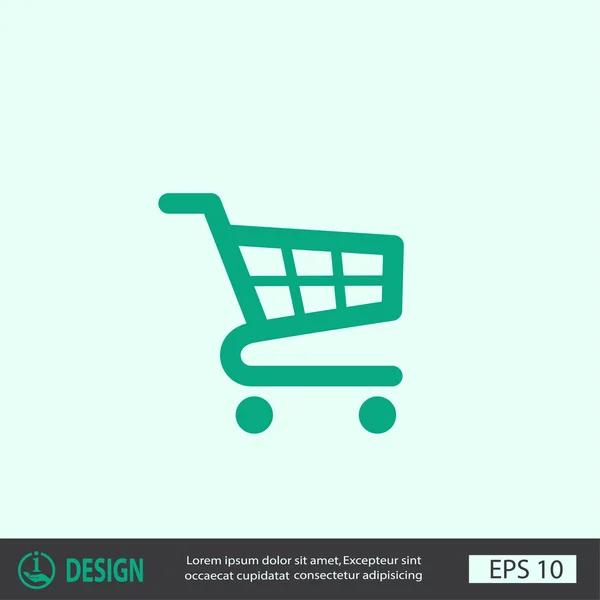 Pictograph of shopping cart — Stock Vector