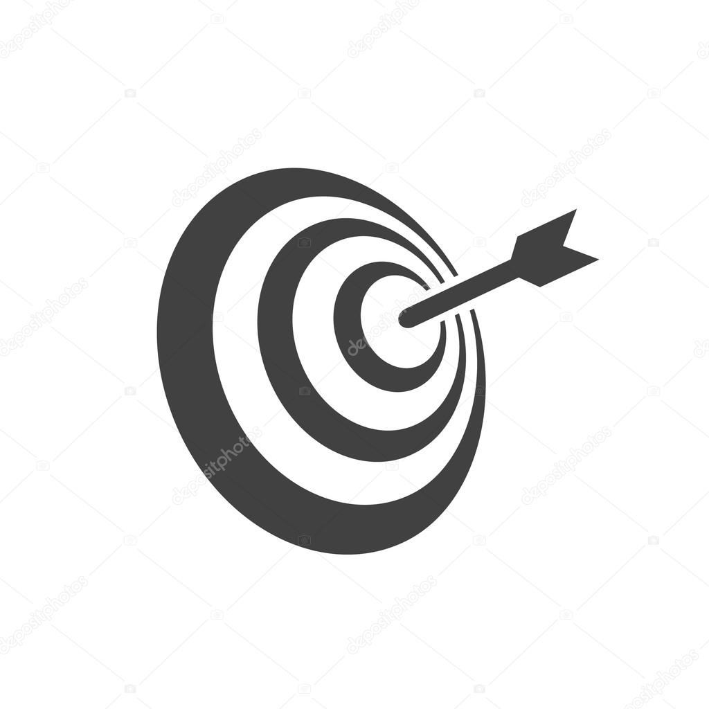 Pictograph of target with arrow