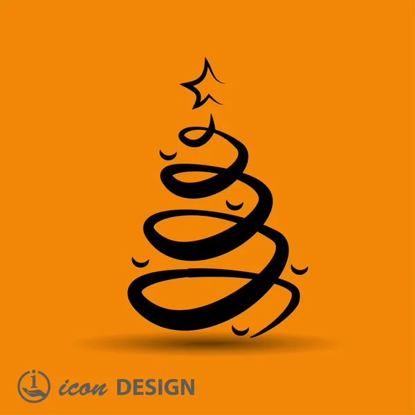 Pictograph van kerstboom — Stockvector