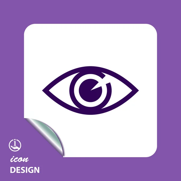 Pictograph of eye icon — Stock Vector