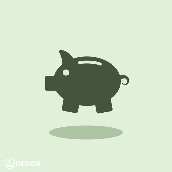 Pictograph van moneybox pictogram — Stockvector