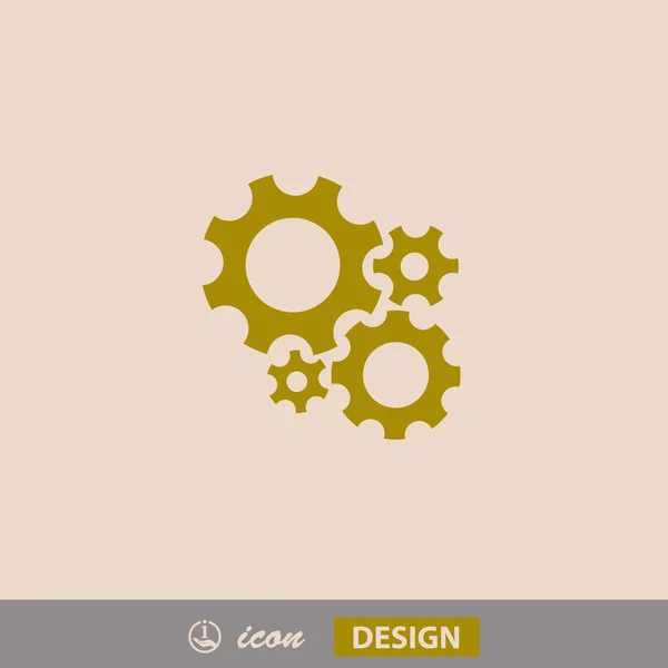 Pictografía de engranajes de rueda dentada — Archivo Imágenes Vectoriales