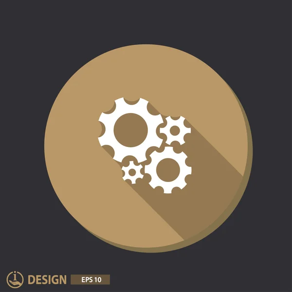 Pictograma de engrenagem de roda dentada — Vetor de Stock