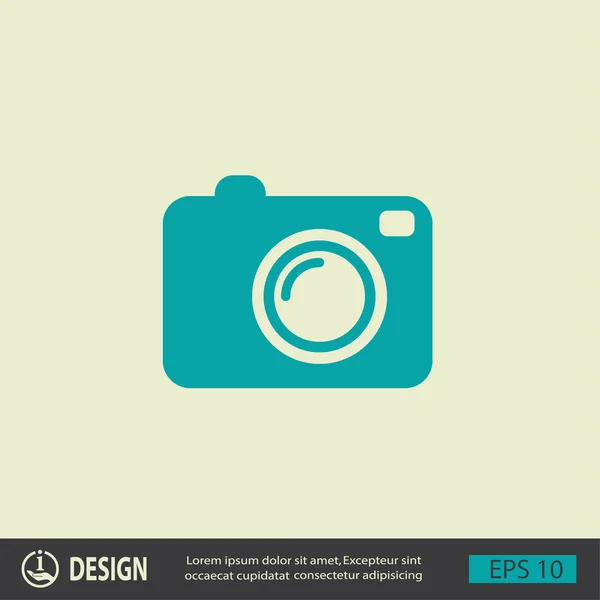 Pictograph van camera silhouet. — Stockvector