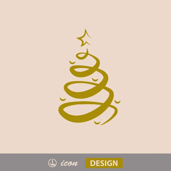 Pictograph van kerstboom — Stockvector