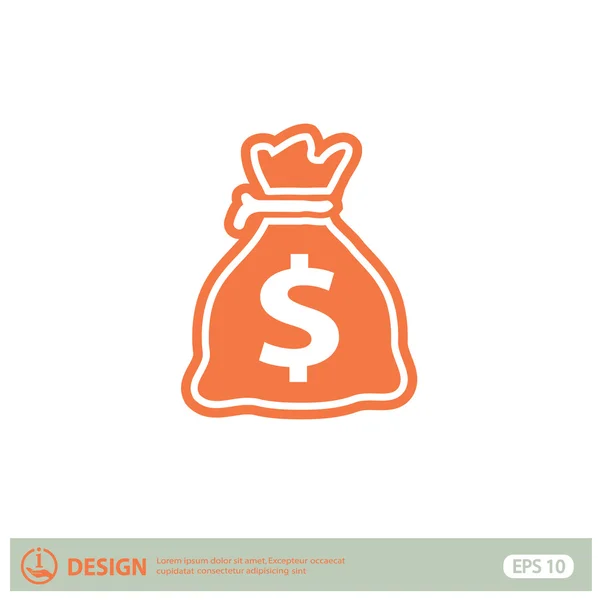 Pictografía de bolsa de dinero — Vector de stock