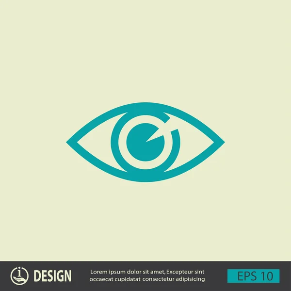 Pictograph of eye icon — Stock Vector