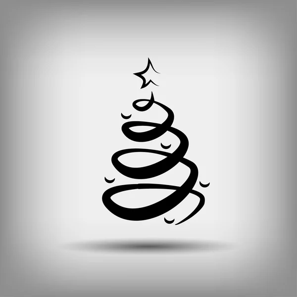 Pictograph van kerstboom — Stockvector