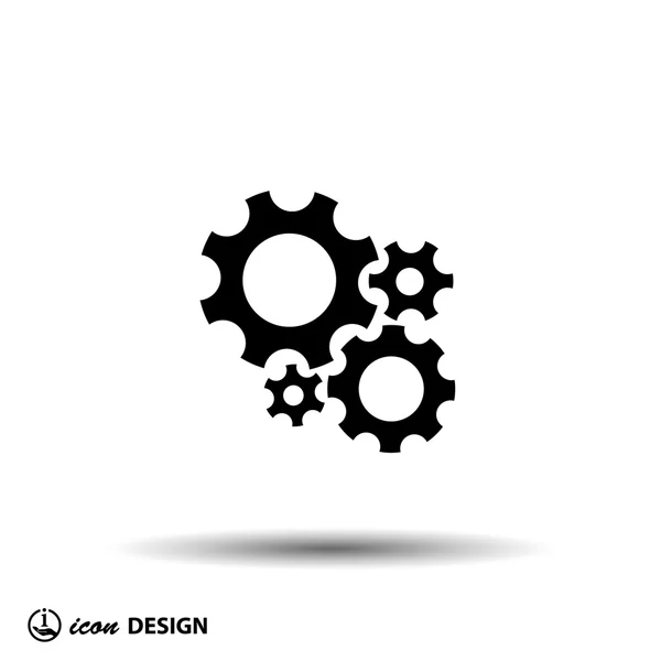 Pictograph of cogwheel gear — Stock Vector