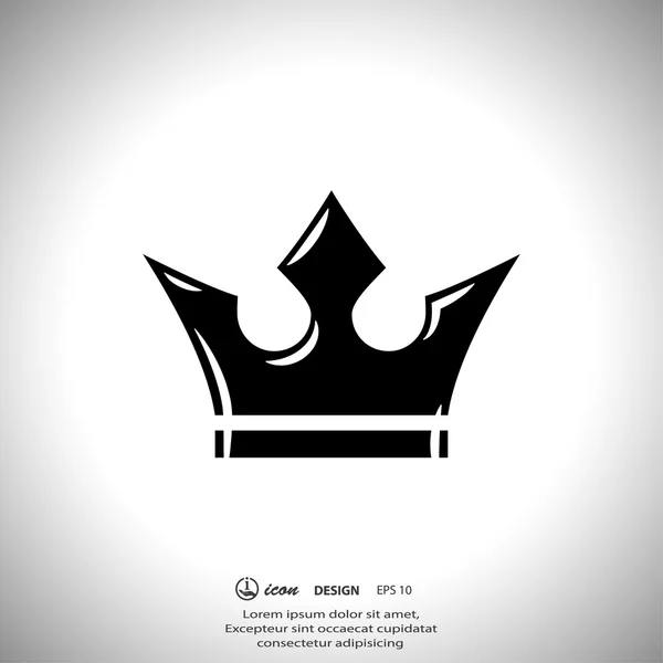 Pictograph of crown silhouette — Stock Vector