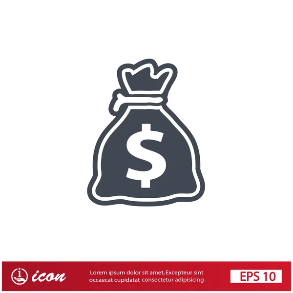 Εικονόγραμμα χρήματα τσάντα — Διανυσματικό Αρχείο
