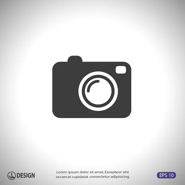 Pictograph van camera silhouet. — Stockvector