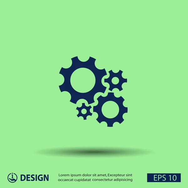 Pictogramme de l'icône d'engrenage — Image vectorielle