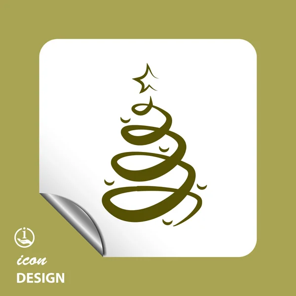Karácsonyfa pictograph — Stock Vector
