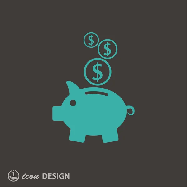 Pictograph van moneybox pictogram — Stockvector