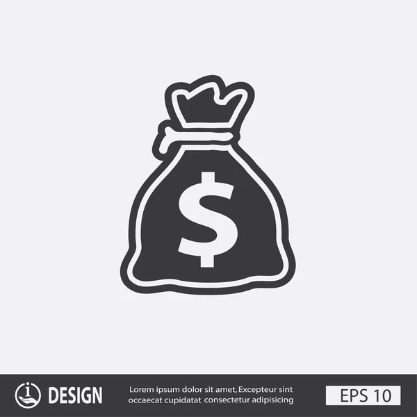 Pictogramme de sac d'argent — Image vectorielle