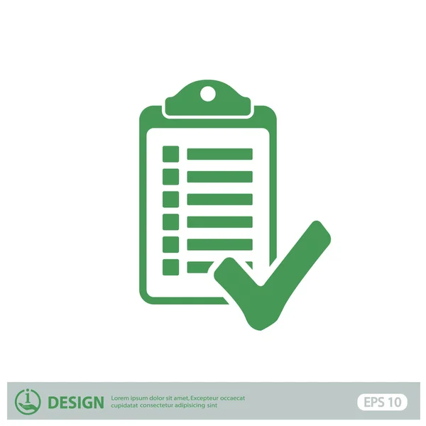 Pictograph checklista ja sjunga. — Stock vektor