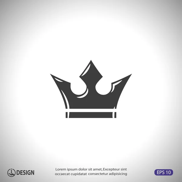 Pictograph of king crown — Stock Vector