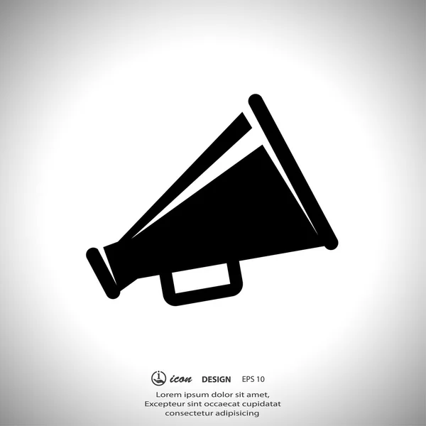 Pictograph of megaphone speaker — Stock Vector