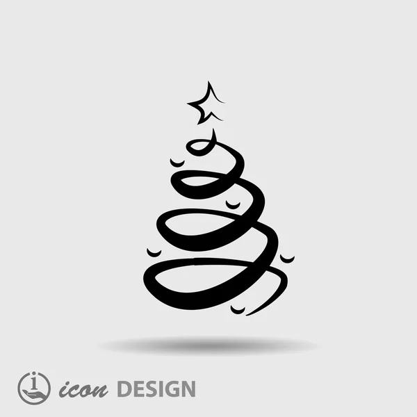 Pictograph van kerstboom — Stockvector