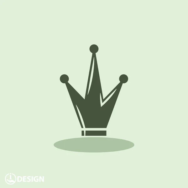 Pictograph of crown silhouette — Stock Vector