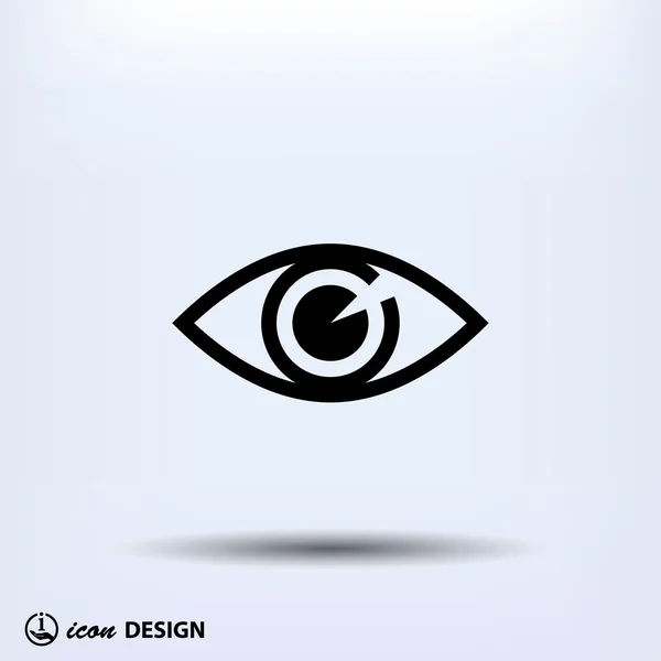 Pictografía del icono del ojo — Vector de stock