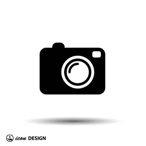 Pictograph of camera silhouette. — Stock Vector