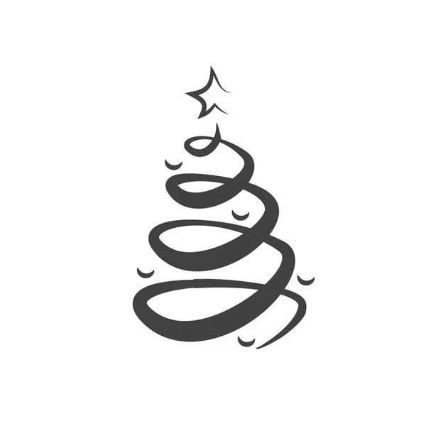 Pictograph van kerstboom — Stockvector