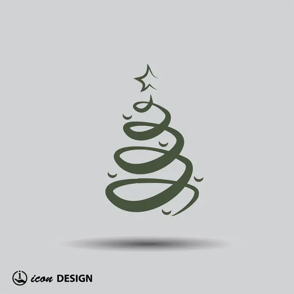 Pictografía del árbol de Navidad — Vector de stock