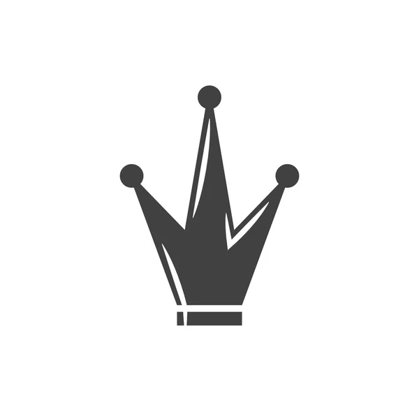 Pittogramma della sagoma della corona — Vettoriale Stock