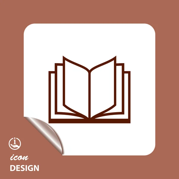 Pittogramma dell'icona del libro — Vettoriale Stock