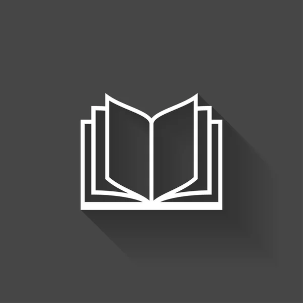 Pictografía del icono del libro — Vector de stock