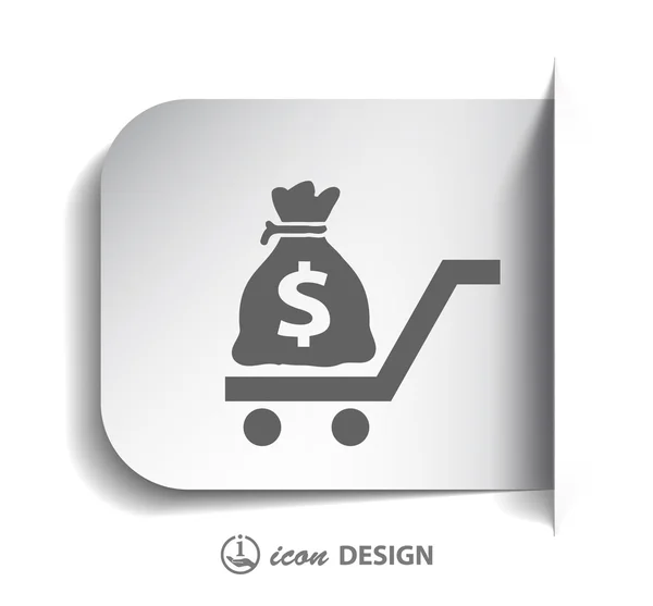 Pictograph of money icon — Stock Vector