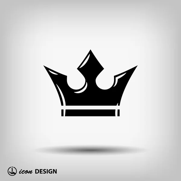 Pictograph of crown silhouette — Stock Vector
