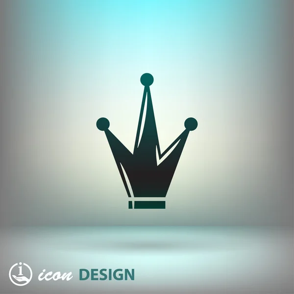 Pictogramme de silhouette de la couronne — Image vectorielle