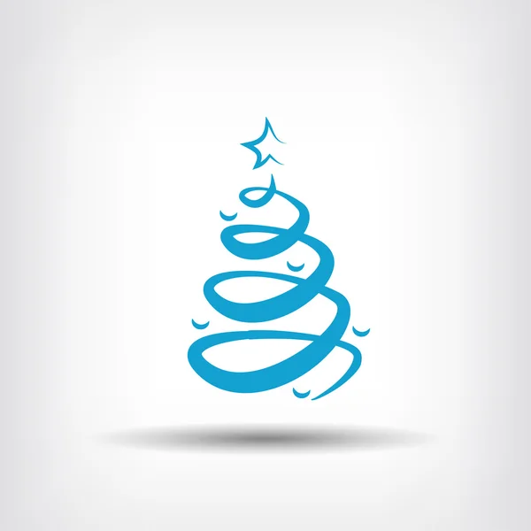 Pictograph van kerstboom — Stockvector