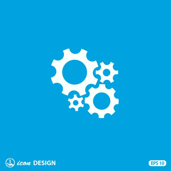 Pictograph of cogwheel gear — Stock Vector