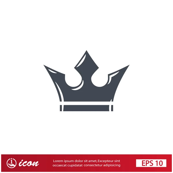Pictogramme de silhouette de la couronne — Image vectorielle