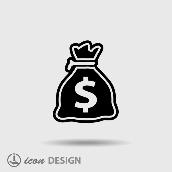 Pictograph of money bag — Stock Vector